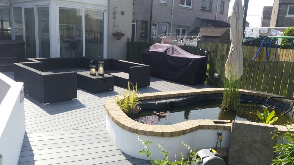 steen aberdeen landscape gardening decking pond