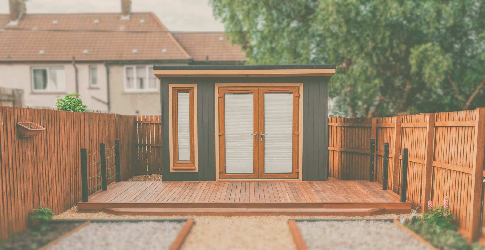 Timber-clad garden office built by a building company in Aberdeen