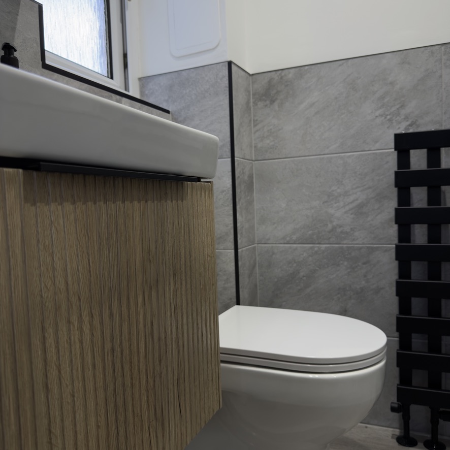 Finished bathroom vanity in Westhill, Aberdeenshire