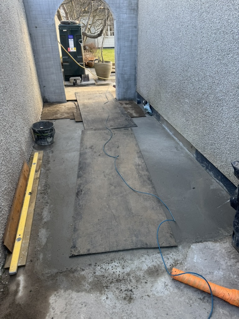 Paving work in progress in Aberdeen