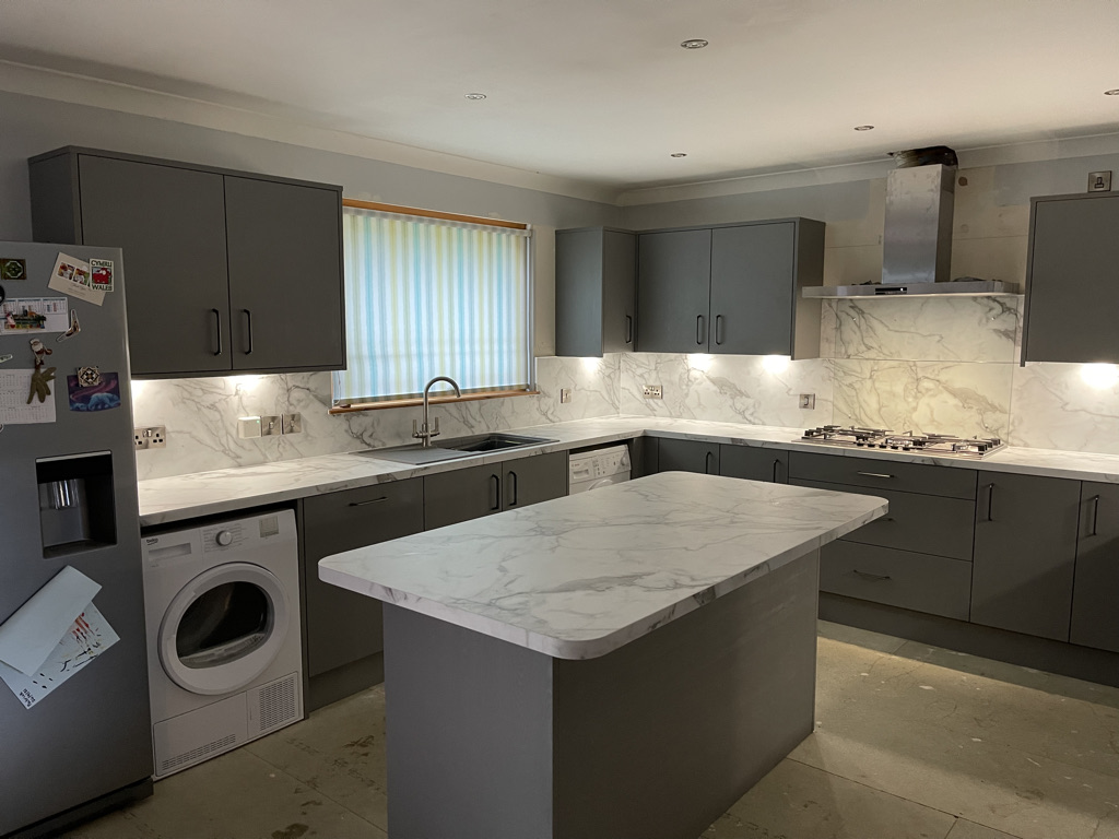 Fitted kitchen completed by Granite Builders in the Aberdeen area