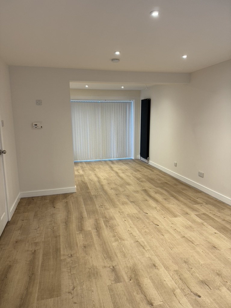 Finished living room after a home renovation in Bridge of Don, Aberdeen