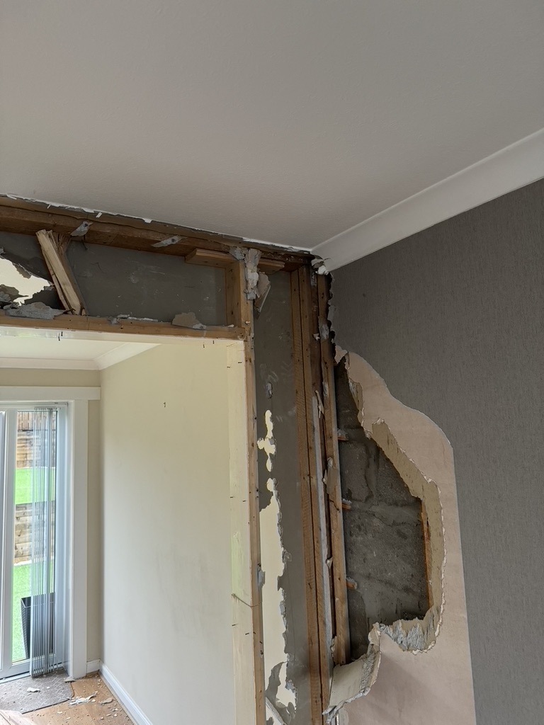 Structural work during a renovation in Bridge of Don