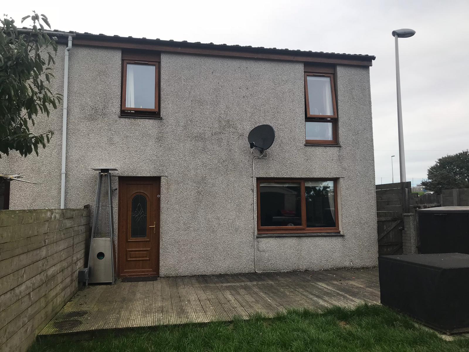 Rendered end-terrace house before a rear extension was built